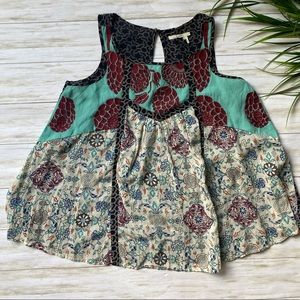 Floreat size 4  boho top sleeveless Anthropologie